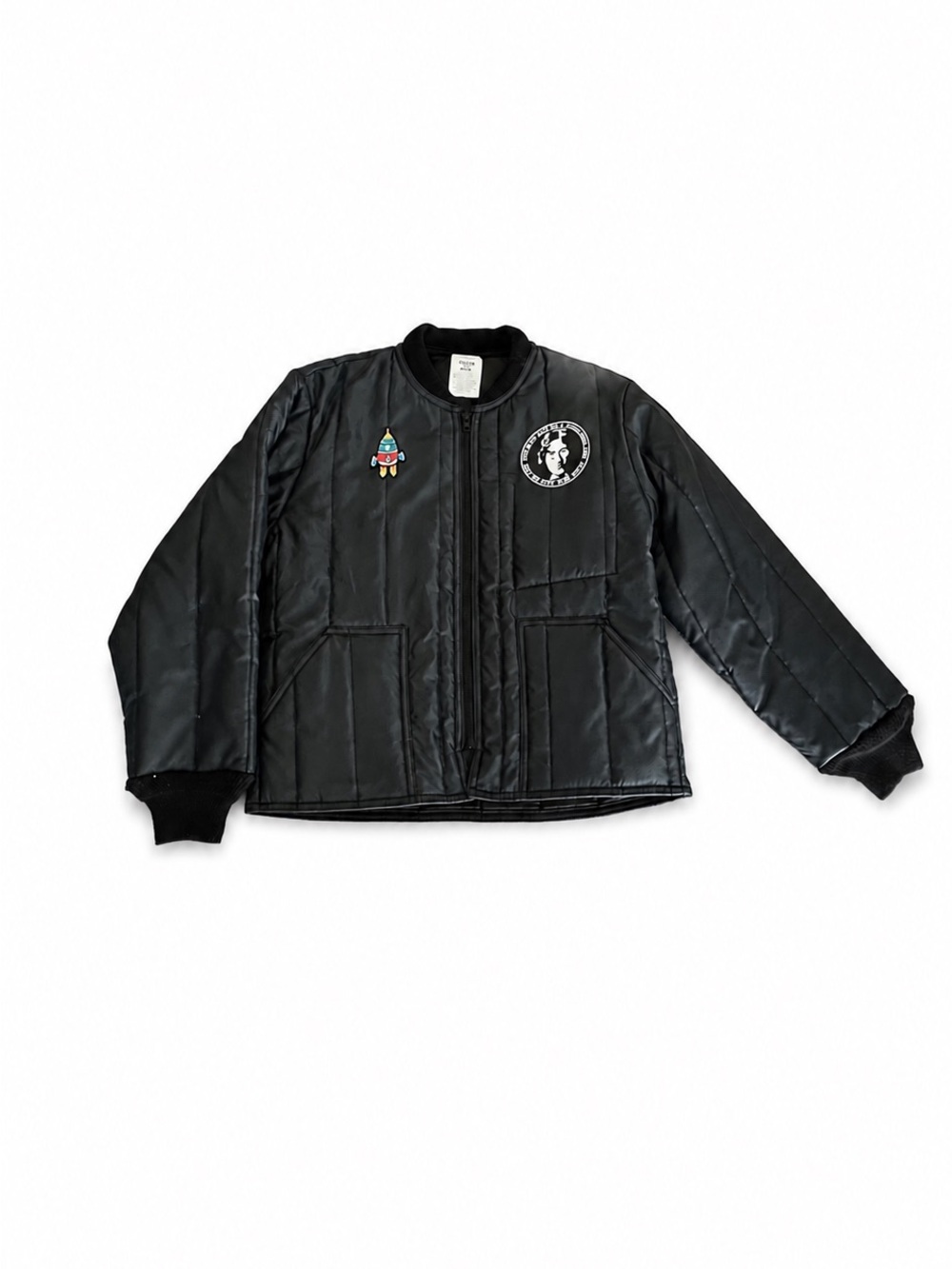 RefrigiWear Black Quilted Insulated Work Jacket – Men’s M